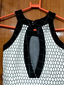 Chic Black &amp; White Grid Dress😋✨