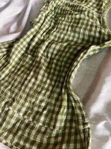 Sale !!!Bossini Green Checkered Top