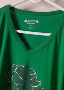 Fluroscent Green Active Sports Brand T shirt