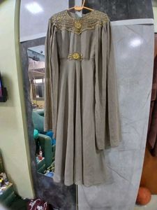 Elegant Embellished Cape Gown