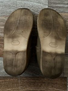 Imported Olive Green T-Strap Shoes From Paris