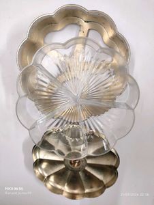 Plastic Silver Paan / Dryfruits Box - 15x7cm