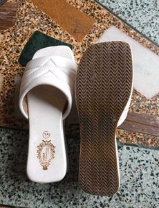 White platform heels