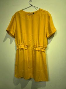 Stylish Yellow A-line Dress