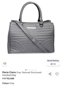 Marie Claire Chic Grey Quilted Handbag