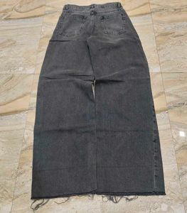 Washed Black Wide Leg Jeans