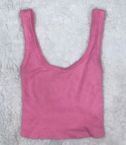 pink basic tank top