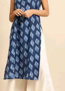Blue & White Print Kurti