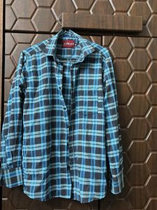 Men's Blue Plaid Shirt
