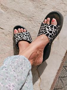 Cow Print High Wedges For Women Size 6
