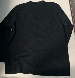 Classic Black Button-Up Cardigan