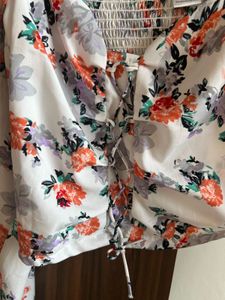 Retro Pleasant floral printed Top