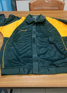 Men's Dark Green &amp; Yellow Track Jacket
