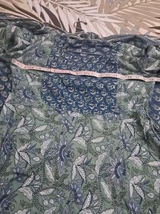pure Cotton  a line kurta  n trouser  dupatta