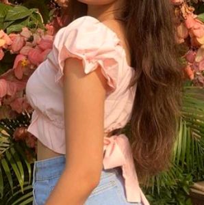 Baby Pink Crop Top