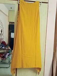 Yellow Sleeveless Trapeze Dress