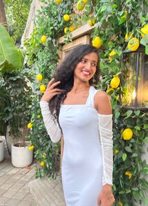 White Halter Neck Maxi Dress