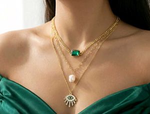 Layered Evil Eye Necklace