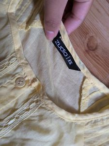 Light Yellow Lace Trimmed top