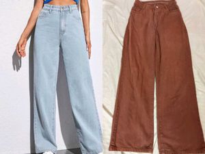 wide leg high waist jeans COMBO