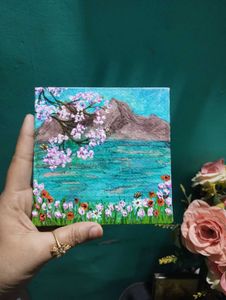 Serene Spring Mix Media Painting