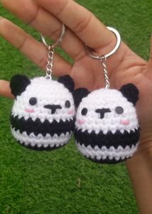 Crocheted Bear Keychain Set