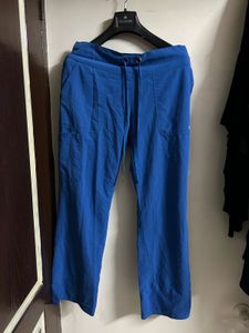 Blue Casual Cargo Pants