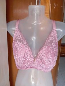 Lace Padded Bra - Pink