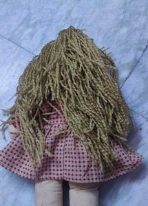 Cute Fabric Doll with Pink Dress