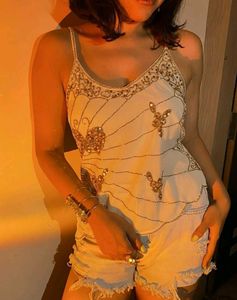 y2k chatpata sequin cami top