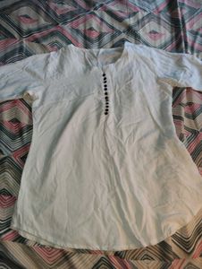 Elegant White Cotton Kurta