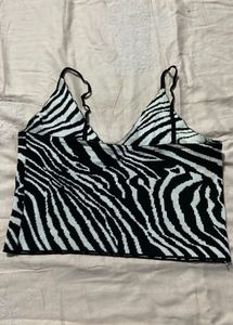 Zebra Print Crop Top
