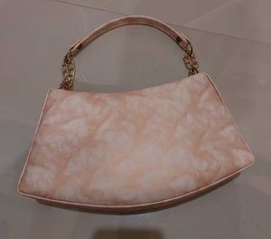 Stylish Pink Hobo Bag with Gold Chain