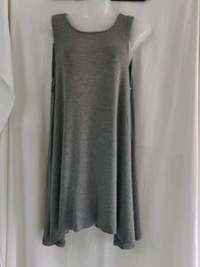 Gray Sleeveless Swing Dress