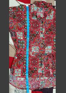 Bohemian Red Patchwork Print Co-ord Set