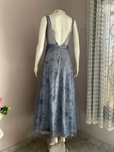 Stunning Grey Embellished Gown