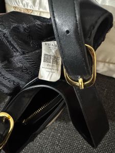 Prada Cleo Raffia leather Shoulder Bag