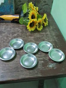 Set of 6 Vintage Metal Bowls