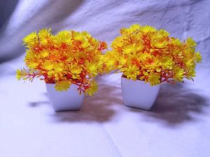Set of 2 Yellow Artificial Flowers