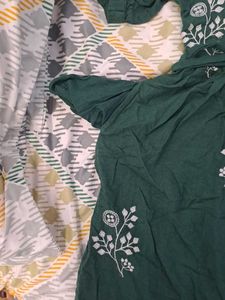 Elegant Green Embroidered Dress