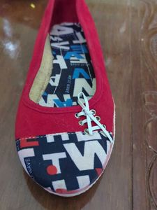 Red 'Heat Wave' Ballet Flats