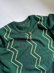 Dark green knit sweater