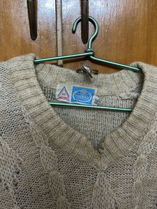 Vintage Knit V-Neck Sweater