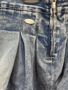 Cute Acid Wash Denim Skirt