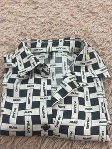 Chic Graphic Print Button-Up Top