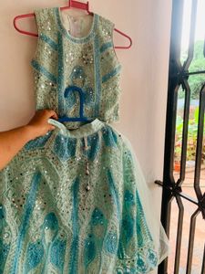 Embellished Mint Green lehanga