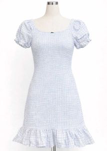 👗 Summer Cute Blue gingham dress👗