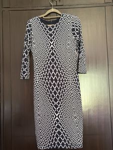Geometric Print Sheath Dress