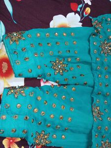 Embellished Teal Kurta Set XXL and 3xl size availa