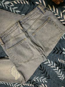 Blue h&amp;m wide leg denim